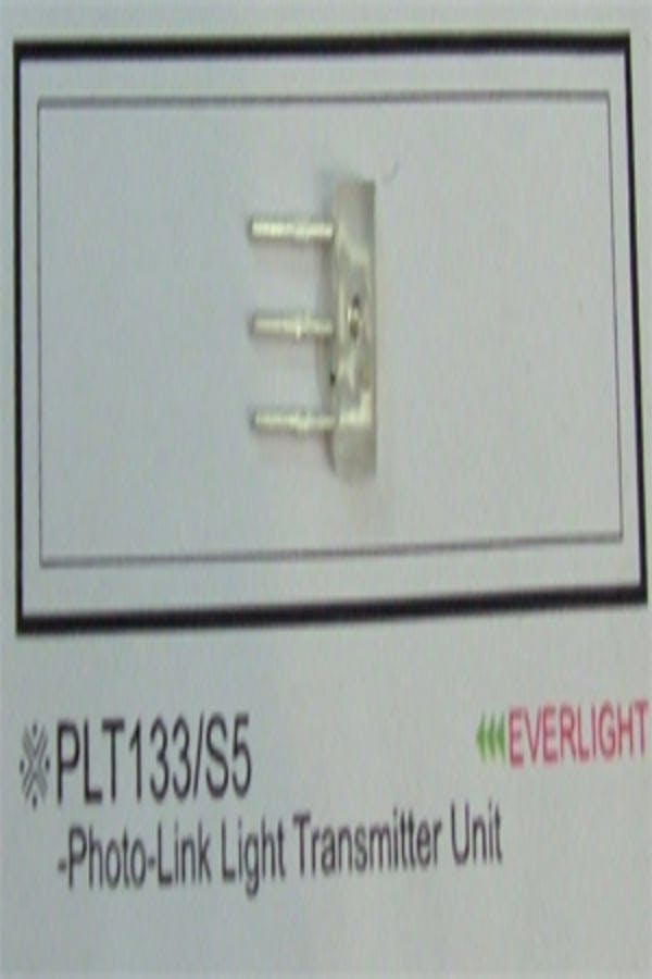 PLT133-S5(HIGH SPEED SIGNAL TRANSMISSION Photo-Link Light Transmitter Unit,3~5V,3Pin<Short Lead,Bulk,EVERLIGHT Optoelectronics Transmitters