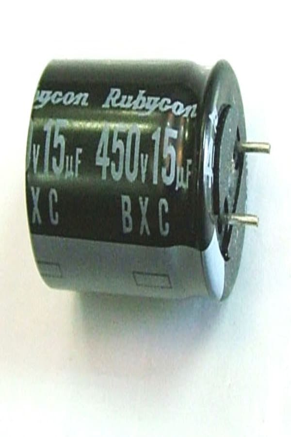 15U450V RM=5MM,12.5x20,105,Short.Lead,RUBYCON,JAPAN,BOX:500 Capacitors Capacitor-Aluminium Electrolytic-Radial