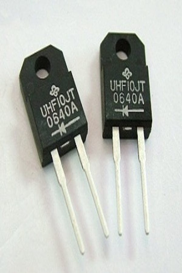 UHF10JT-E3 Ultra Fast Diode,10A,600V,25nS,ISO,TO220,2PIN,Pb Free,DC:06,GS Diodes-Rectifier Diode-TO220