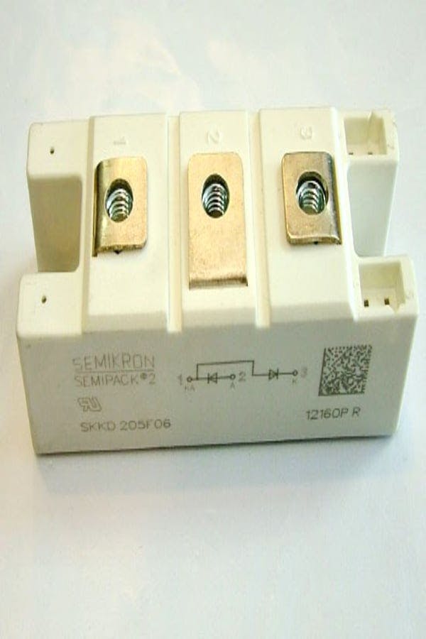 SKKD205F06 FAST DIODE MODULES,DUAL,IFAV=205A@87C,IFRMS=455A,600V,130ns,94x34,BOX:8,SEMIKRON Diodes-Rectifier Diode-Module